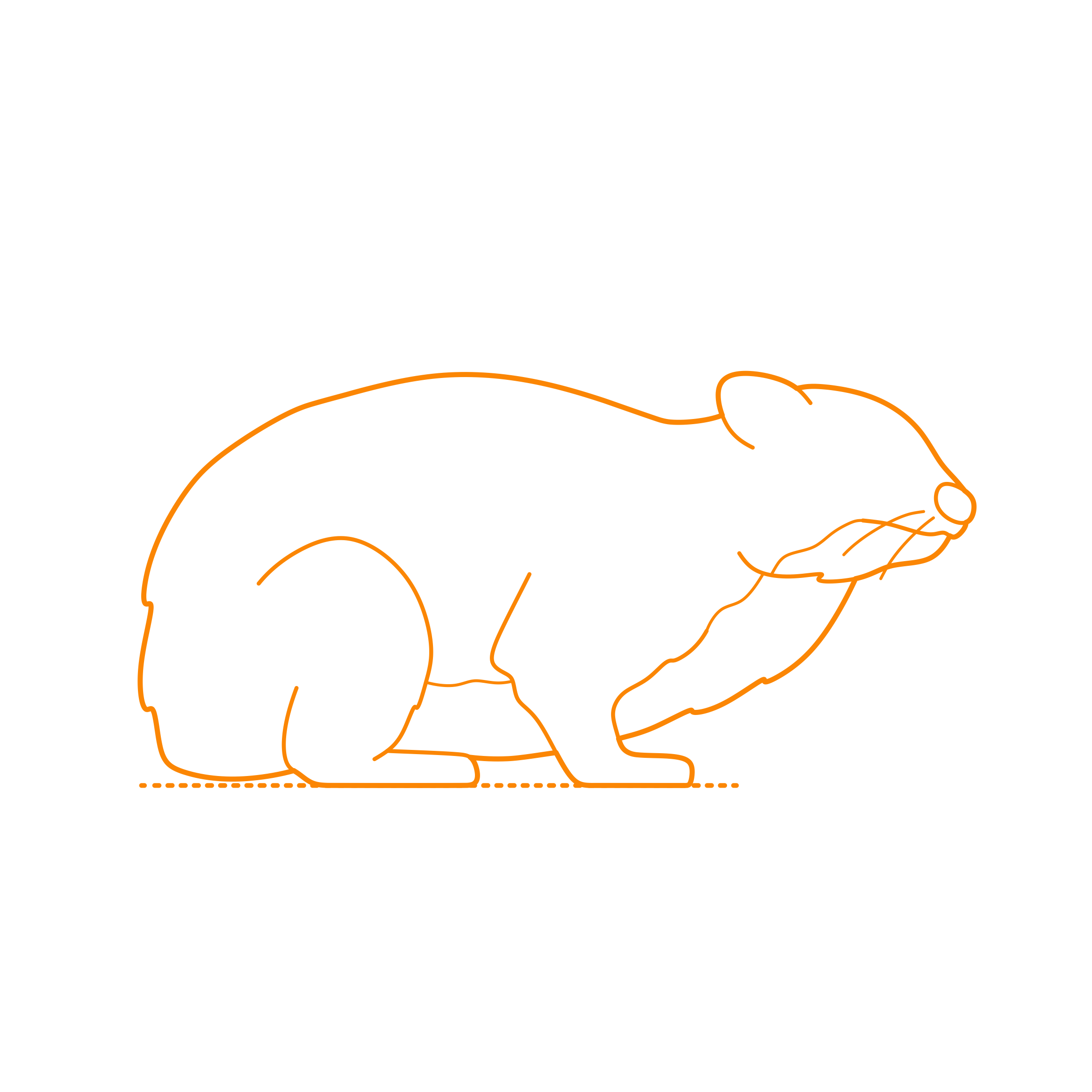 Animals Hyraxes Southern Tree Hyrax Editable Svg Line Art Free Vectors